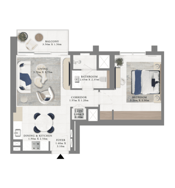 Floor Plan 1 Bedroom