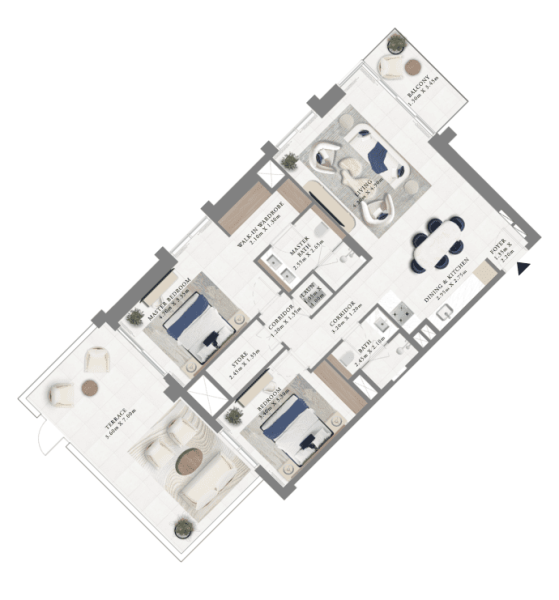 Floor Plan 2 Bedrooms 