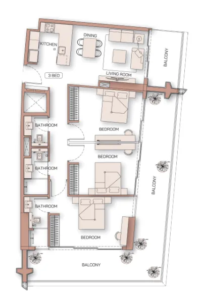 Floor Plan 3 Bedrooms 