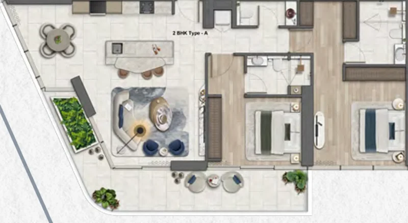 Floor Plan 2 Bedrooms 