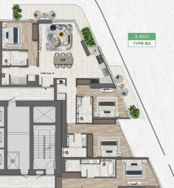Floor Plan 3 Bedrooms 