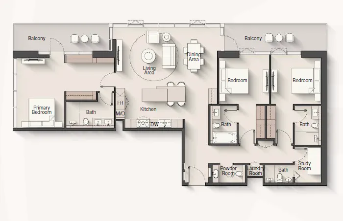 Floor Plan 3 Bedrooms 