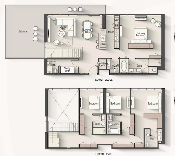 Floor Plan 4 Bedrooms Penthouses