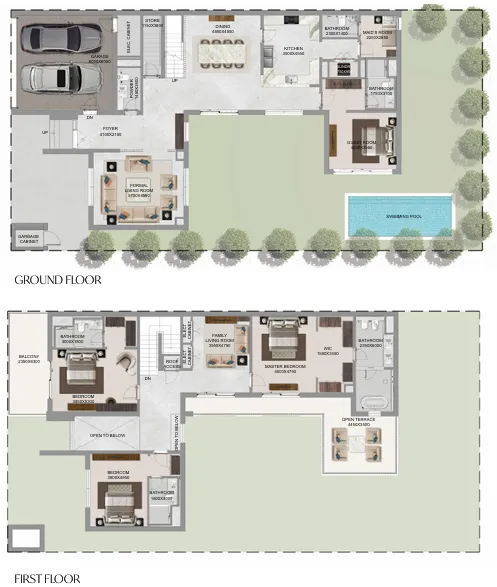 Floor Plan 4 Bedrooms Alone Villa