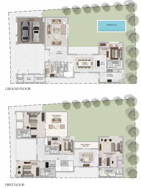 Floor Plan 5 Bedrooms Alone Villa