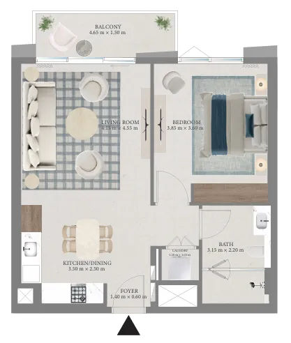 Floor Plan 1 Bedroom