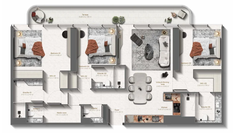 Floor Plan 3 Bedrooms 