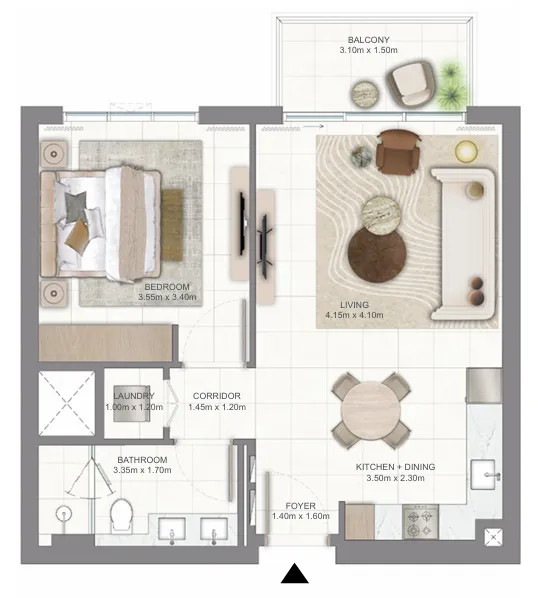 Floor Plan 1 Bedroom