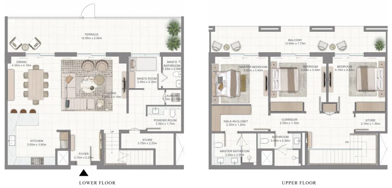 Floor Plan 3 Bedrooms Townhouse