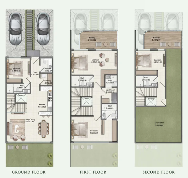 Floor Plan 4 Bedrooms Townhouse