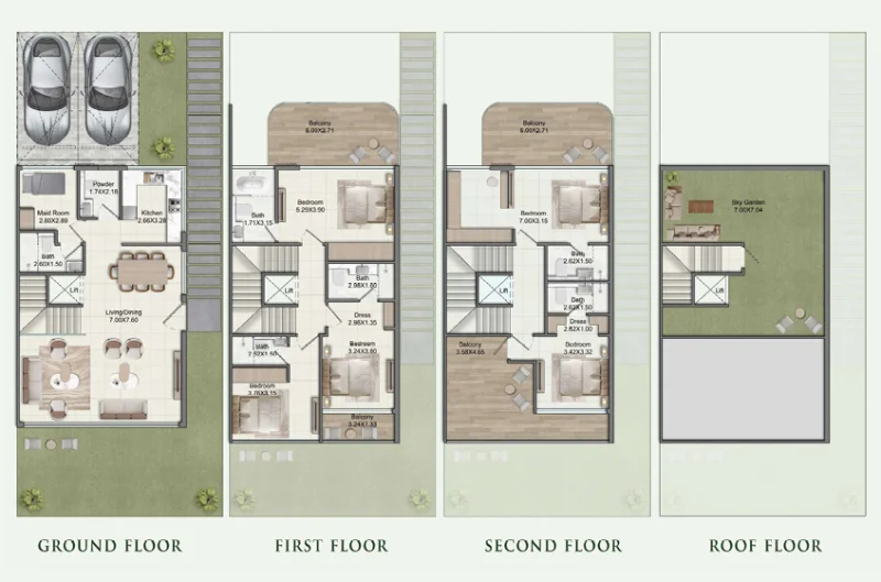 Floor Plan 5 Bedrooms Villa